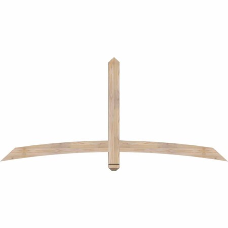 Ekena Millwork Bellingham Smooth Timber Gable Bracket, Douglas Fir, 72"W x 33"H x 3 1/2"D x 3 1/2"F, 11/12 Pitch GBW072X33X0404BEL00SDF